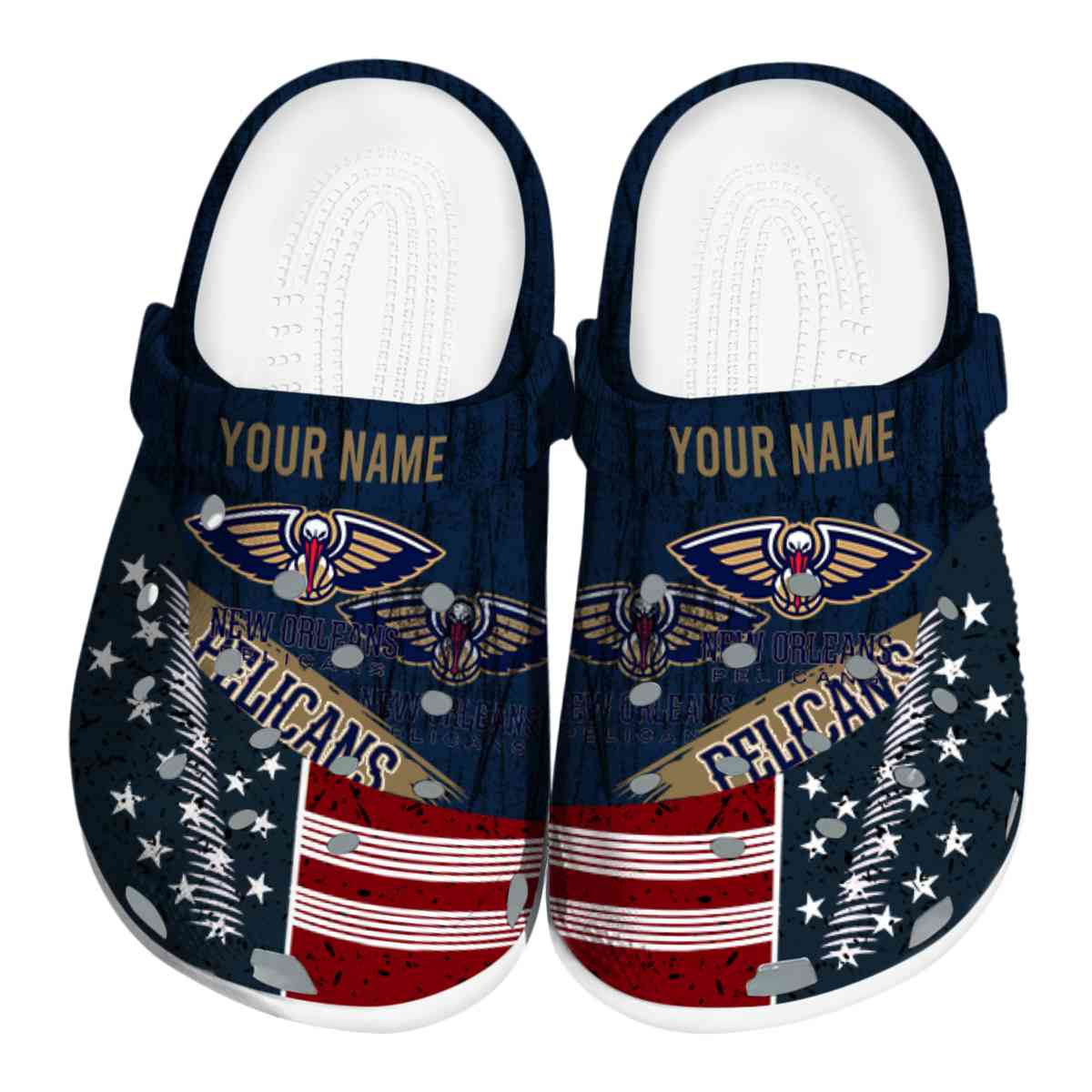 New Orleans Pelicans NBA Sport Crocs Crocband Clogs Shoes Comfortable For Men Women and Kids