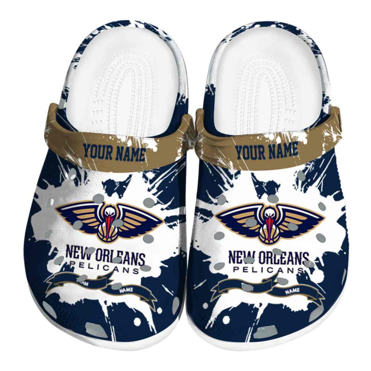 New Orleans Pelicans NBA Sport Crocs Crocband Clogs Shoes Comfortable For Men Women and Kids