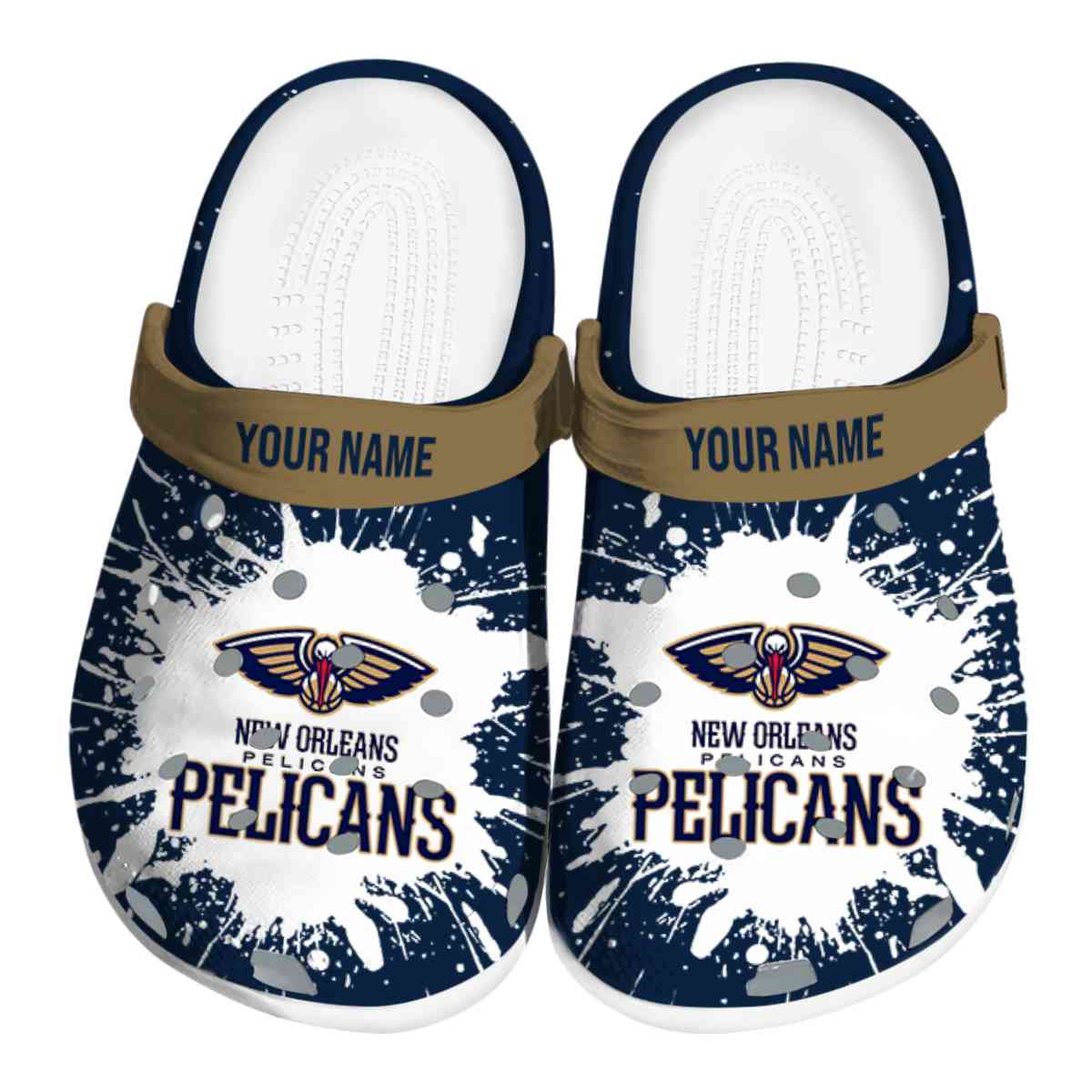New Orleans Pelicans NBA Sport Crocs Crocband Clogs Shoes Comfortable For Men Women and Kids