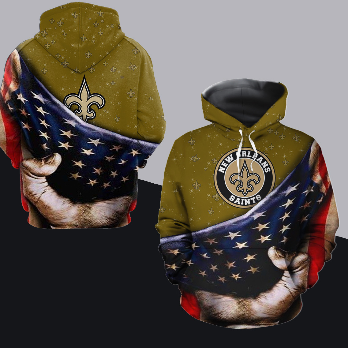 New Orleans Saints 3D All Over Print Hoodie, Zip Hoodie