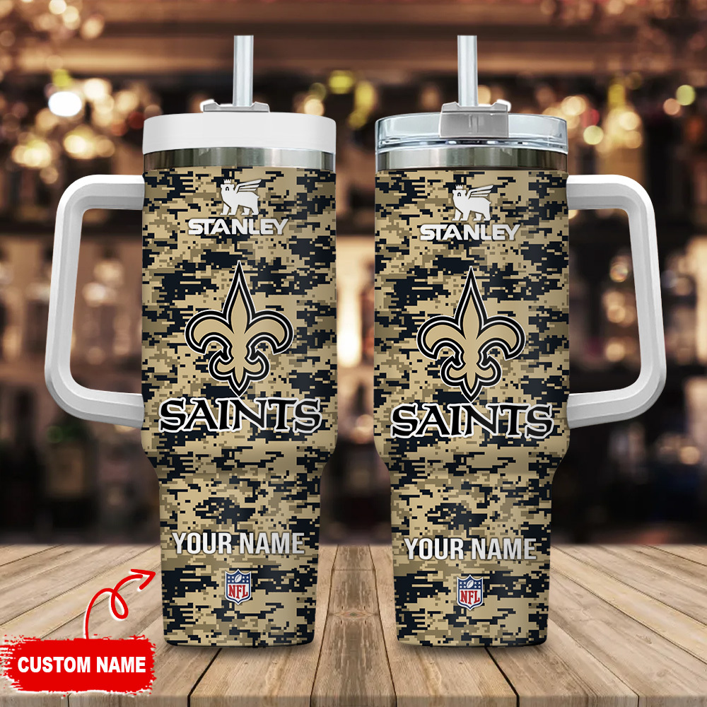 New Orleans Saints NFL Camouflage Custom Stanley Cup 40 oz 30 oz Tumbler With HandleTVC2301110