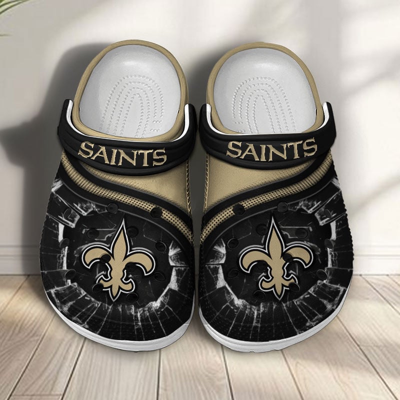 New Orleans Saints NFL Crocs Crocband Clogs Shoes Comfortable For Men Women and Kids