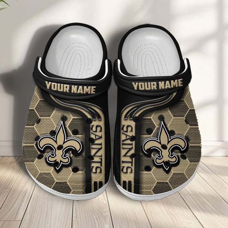 New Orleans Saints NFL Crocs Crocband Clogs Shoes Comfortable For Men Women and Kids