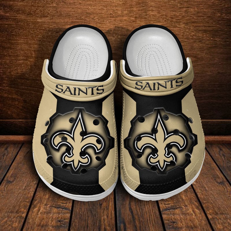 New Orleans Saints NFL Crocs Crocband Clogs Shoes Comfortable For Men Women and Kids