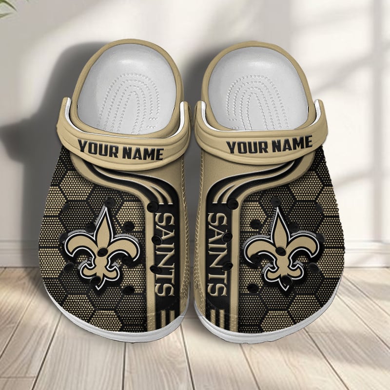 New Orleans Saints NFL Crocs Crocband Clogs Shoes Comfortable For Men Women and Kids