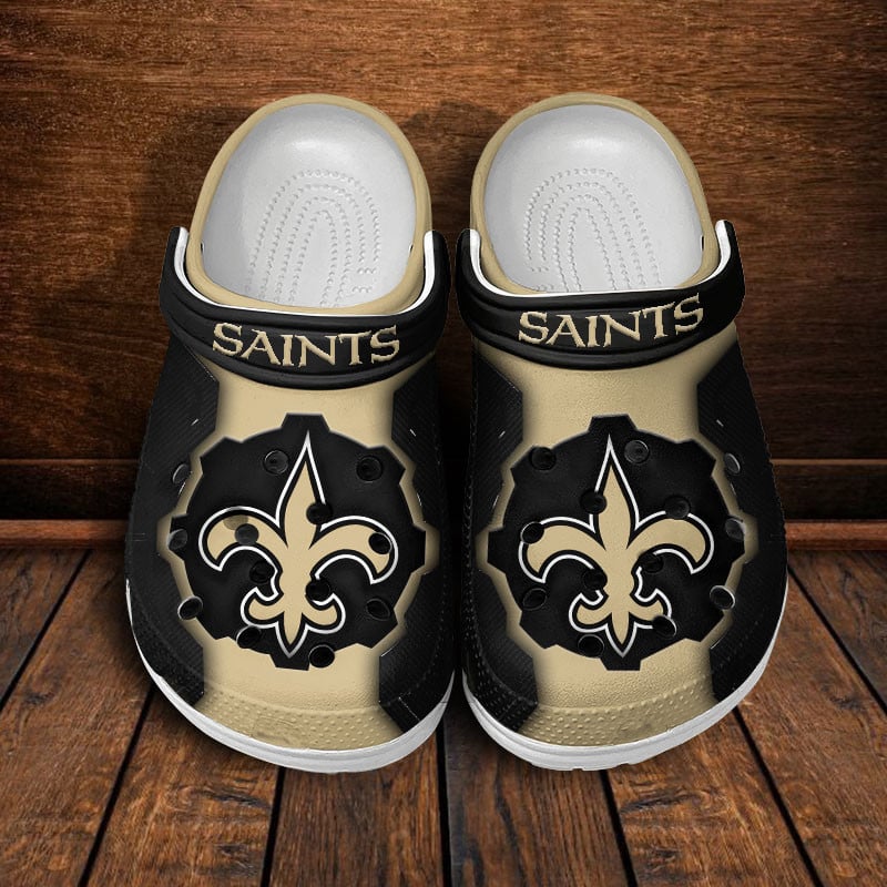 New Orleans Saints NFL Crocs Crocband Clogs Shoes Comfortable For Men Women and Kids