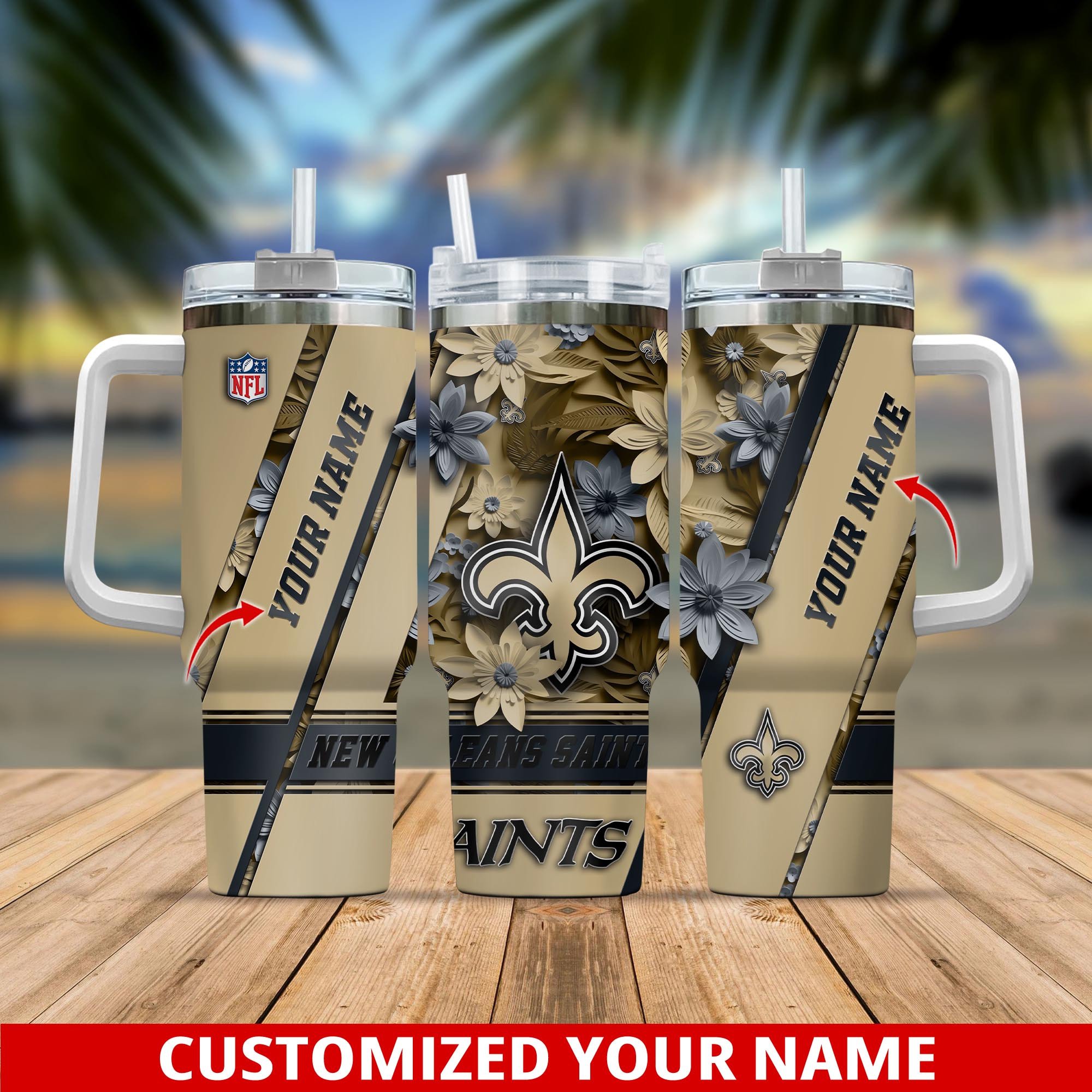 New Orleans Saints NFL Custom Stanley Cup 40 oz 30 oz Tumbler With HandleTVC230102