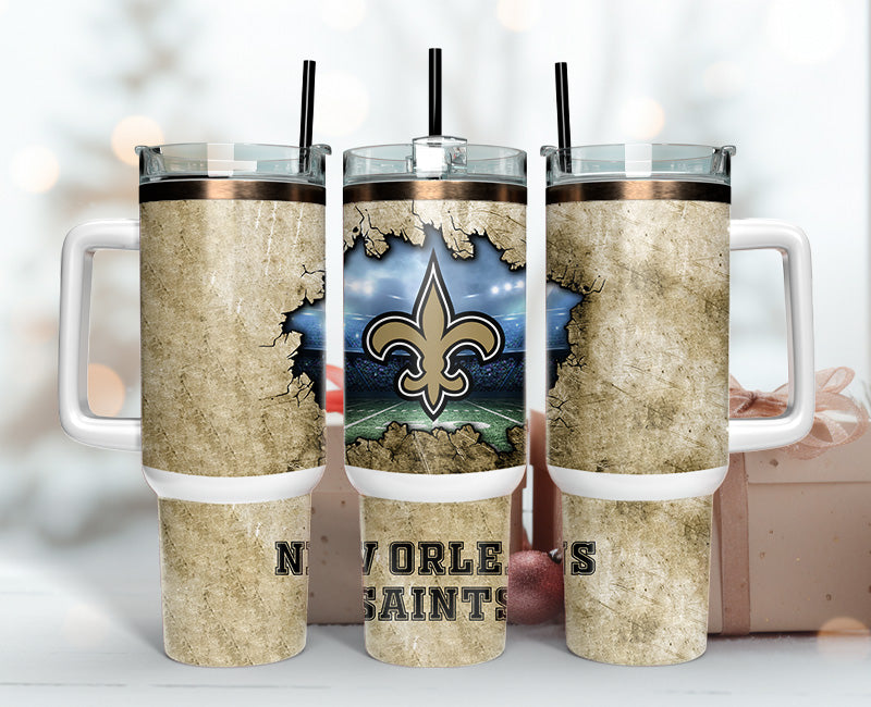 New Orleans Saints NFL Custom Stanley Cup 40 oz 30 oz Tumbler With HandleTVC2301147