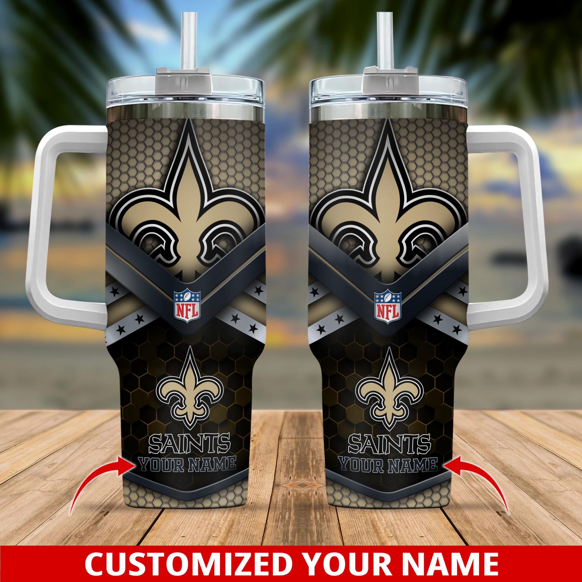 New Orleans Saints NFL Custom Stanley Cup 40 oz 30 oz Tumbler With HandleTVC2301192