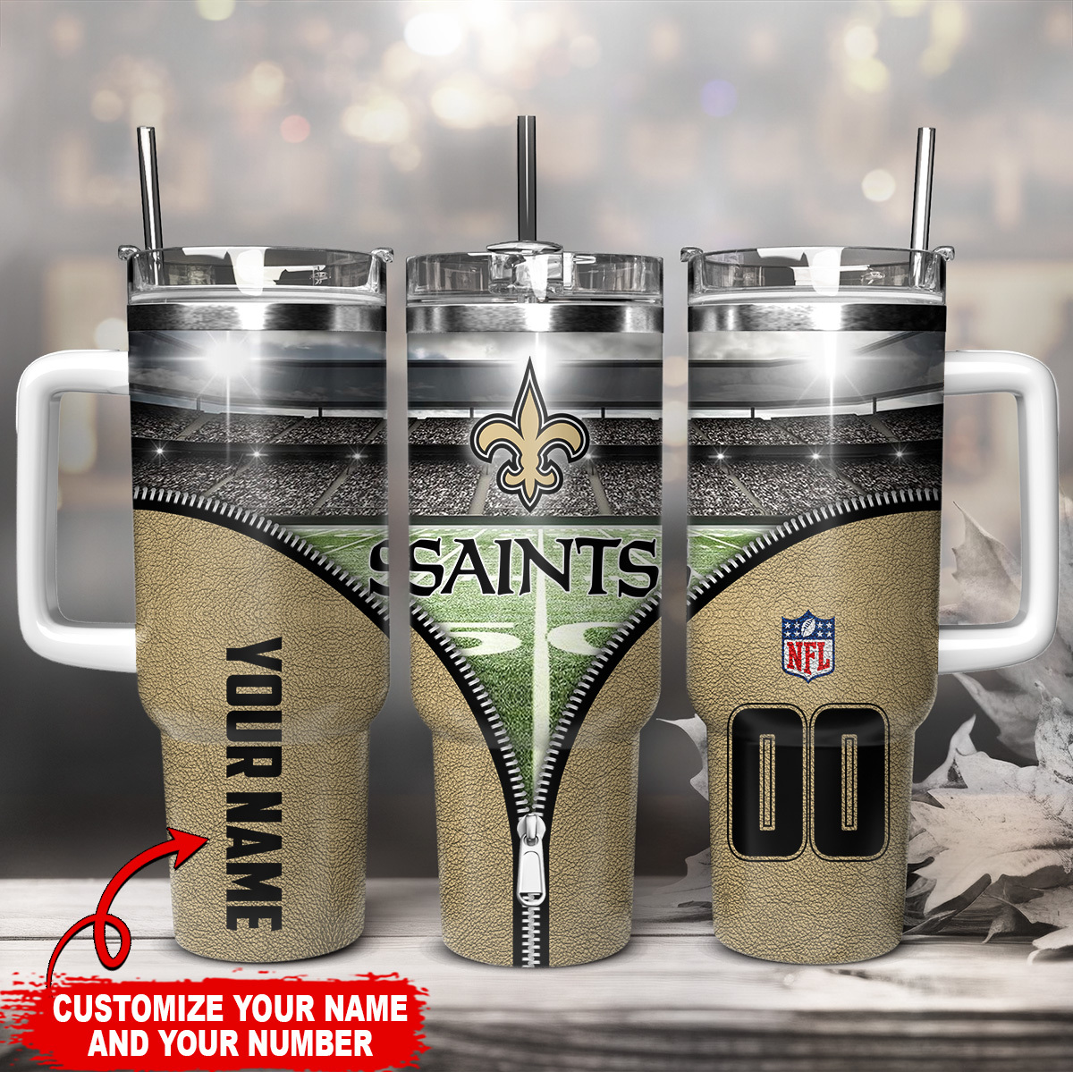 New Orleans Saints NFL Custom Stanley Cup 40 oz 30 oz Tumbler With HandleTVC230140