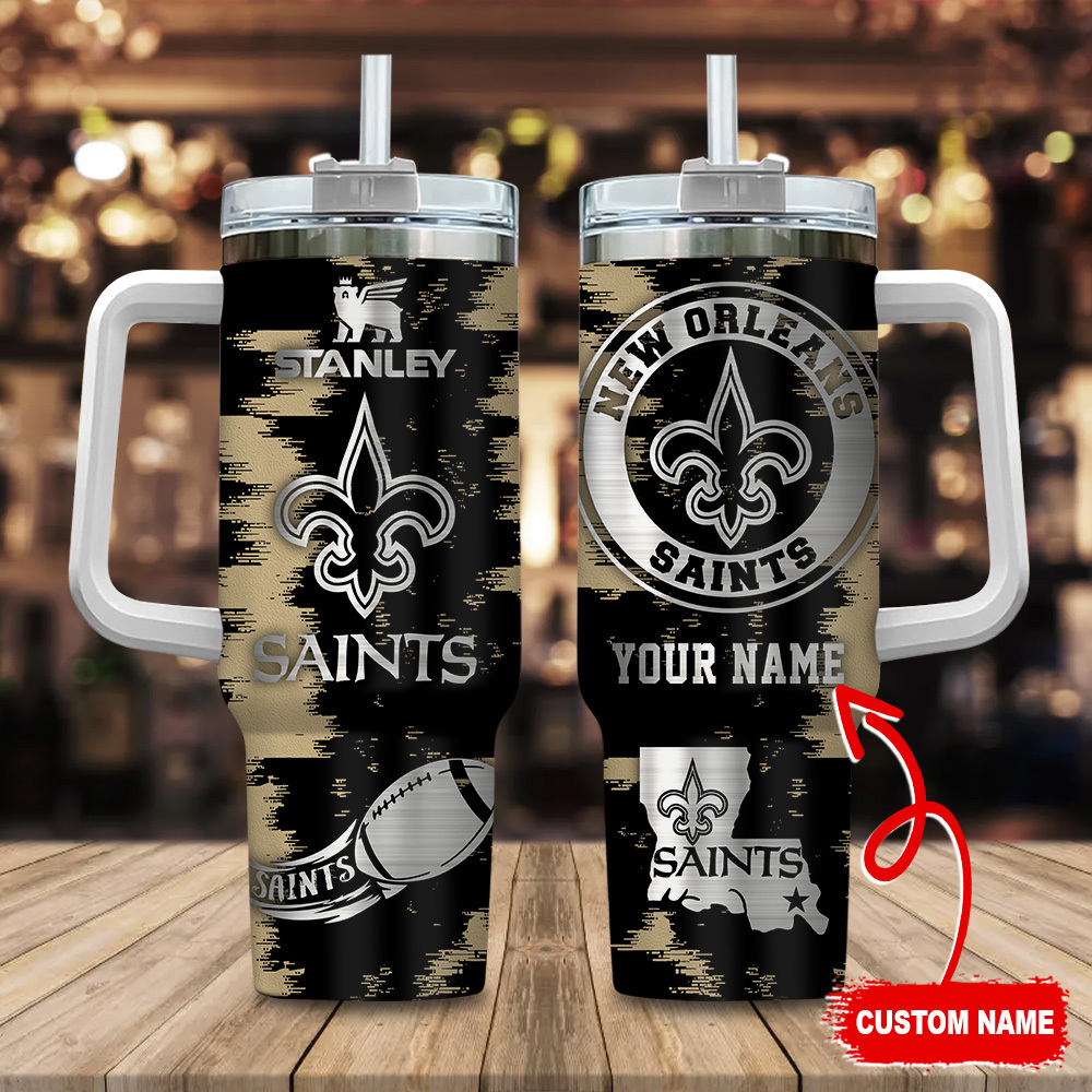 New Orleans Saints NFL Custom Stanley Cup 40 oz 30 oz Tumbler With HandleTVC230150