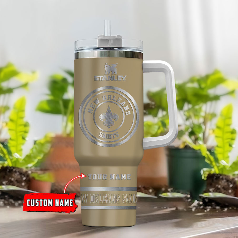 New Orleans Saints NFL Custom Stanley Cup 40 oz 30 oz Tumbler With HandleTVC230154 - Image 2