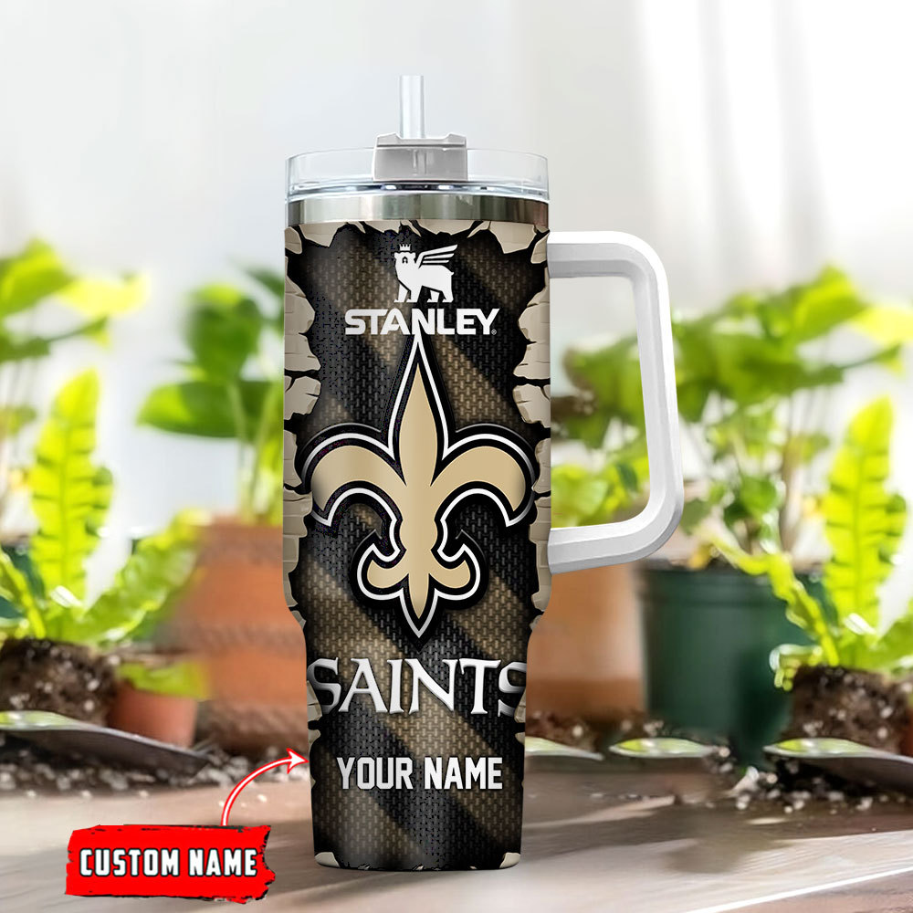 New Orleans Saints NFL Custom Stanley Cup 40 oz 30 oz Tumbler With HandleTVC230156 - Image 2