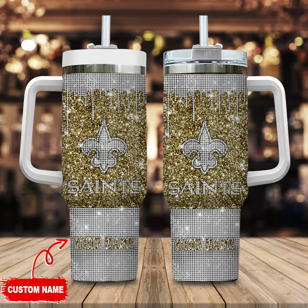 New Orleans Saints NFL Glitter Custom Stanley Cup 40 oz 30 oz Tumbler With HandleTVC2301114