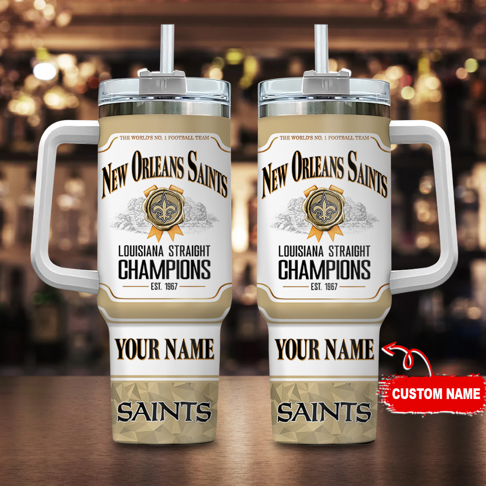 New Orleans Saints NFL Jim Beam Custom Stanley Cup 40 oz 30 oz Tumbler With HandleTVC230126