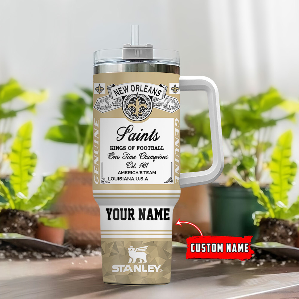 New Orleans Saints NFL Kings Of Football Custom Stanley Cup 40 oz 30 oz Tumbler With HandleTVC230183 - Image 2