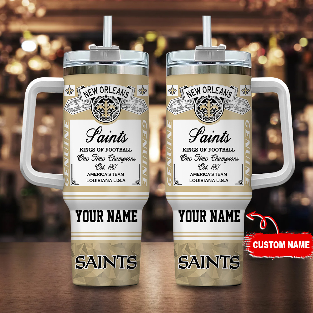 New Orleans Saints NFL Kings of Football Custom Stanley Cup 40 oz 30 oz Tumbler With HandleTVC230185