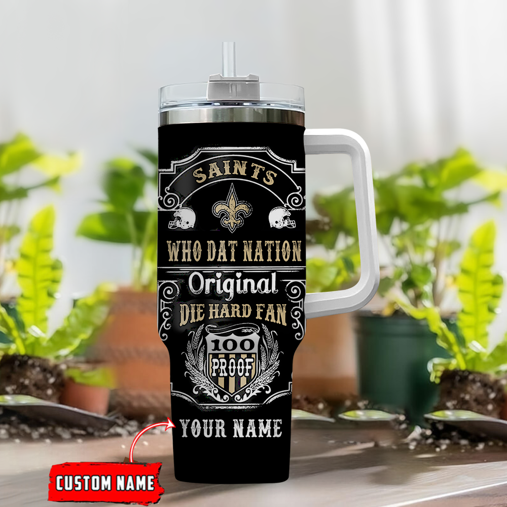 New Orleans Saints NFL Original Diehard Fan Custom Stanley Cup 40 oz 30 oz Tumbler With HandleTVC2301102 - Image 2