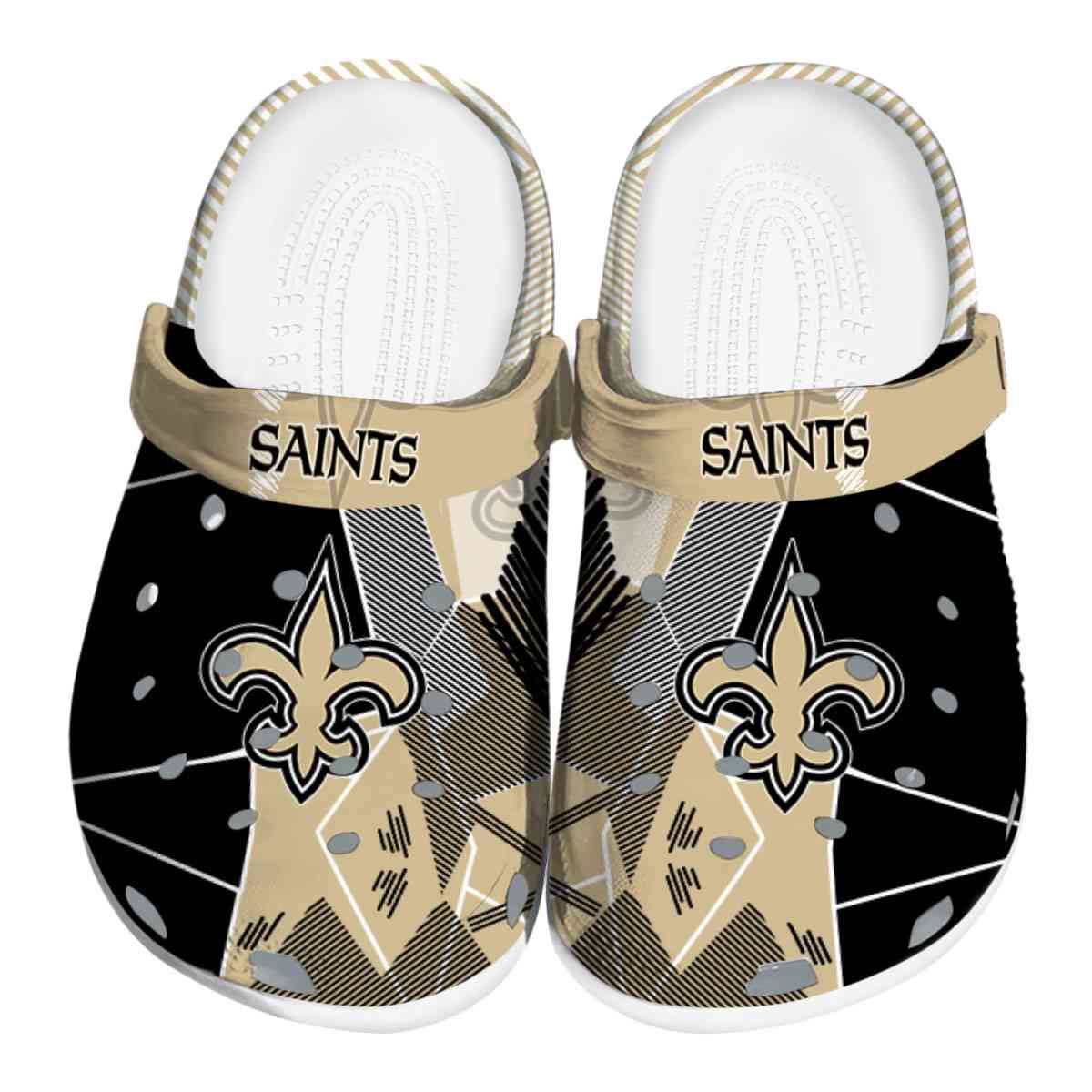New Orleans Saints NFL Sport Crocs Crocband Clogs Shoes Comfortable For Men Women and Kids