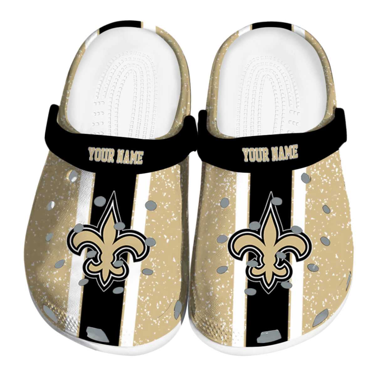 New Orleans Saints NFL Sport Crocs Crocband Clogs Shoes Comfortable For Men Women and Kids