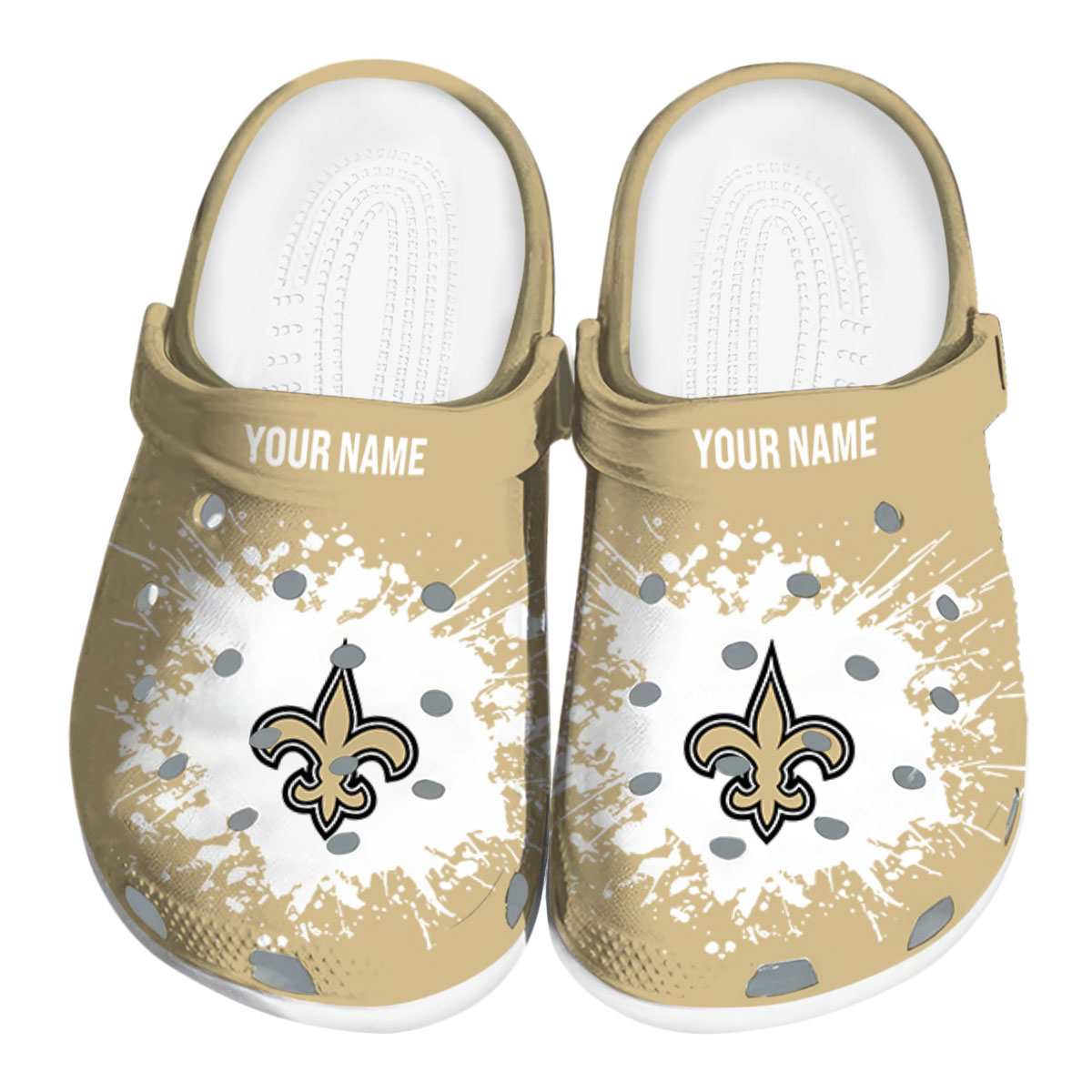 New Orleans Saints NFL Sport Crocs Crocband Clogs Shoes Comfortable For Men Women and Kids