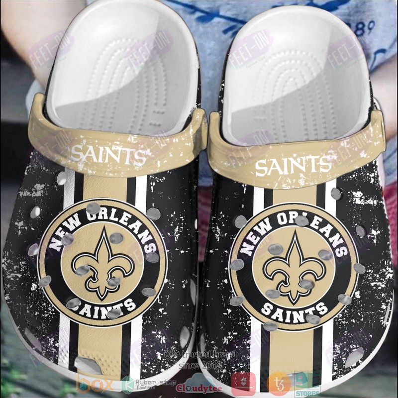 New Orleans Saints NFL Sport Crocs Crocband Clogs Shoes Comfortable For Men Women and Kids