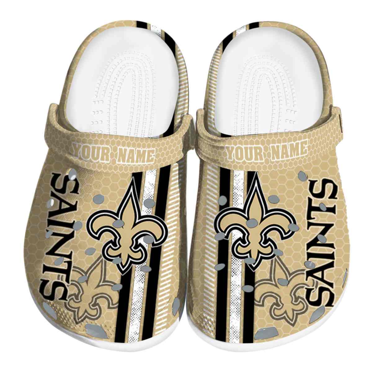 New Orleans Saints NFL Sport Crocs Crocband Clogs Shoes Comfortable For Men Women and Kids
