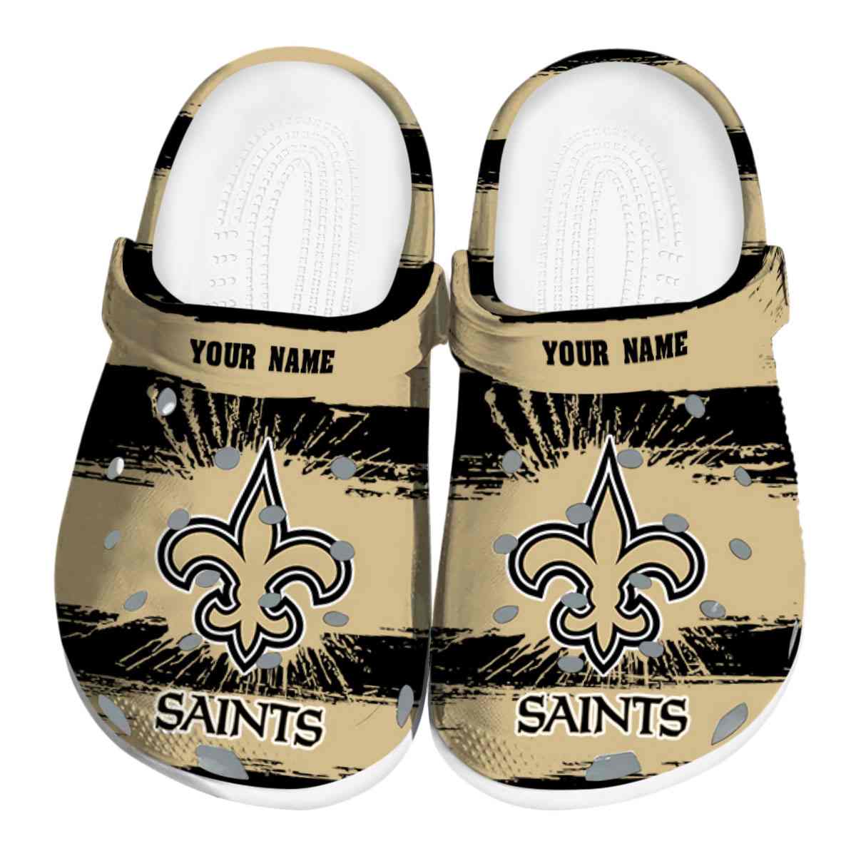 New Orleans Saints NFL Sport Crocs Crocband Clogs Shoes Comfortable For Men Women and Kids