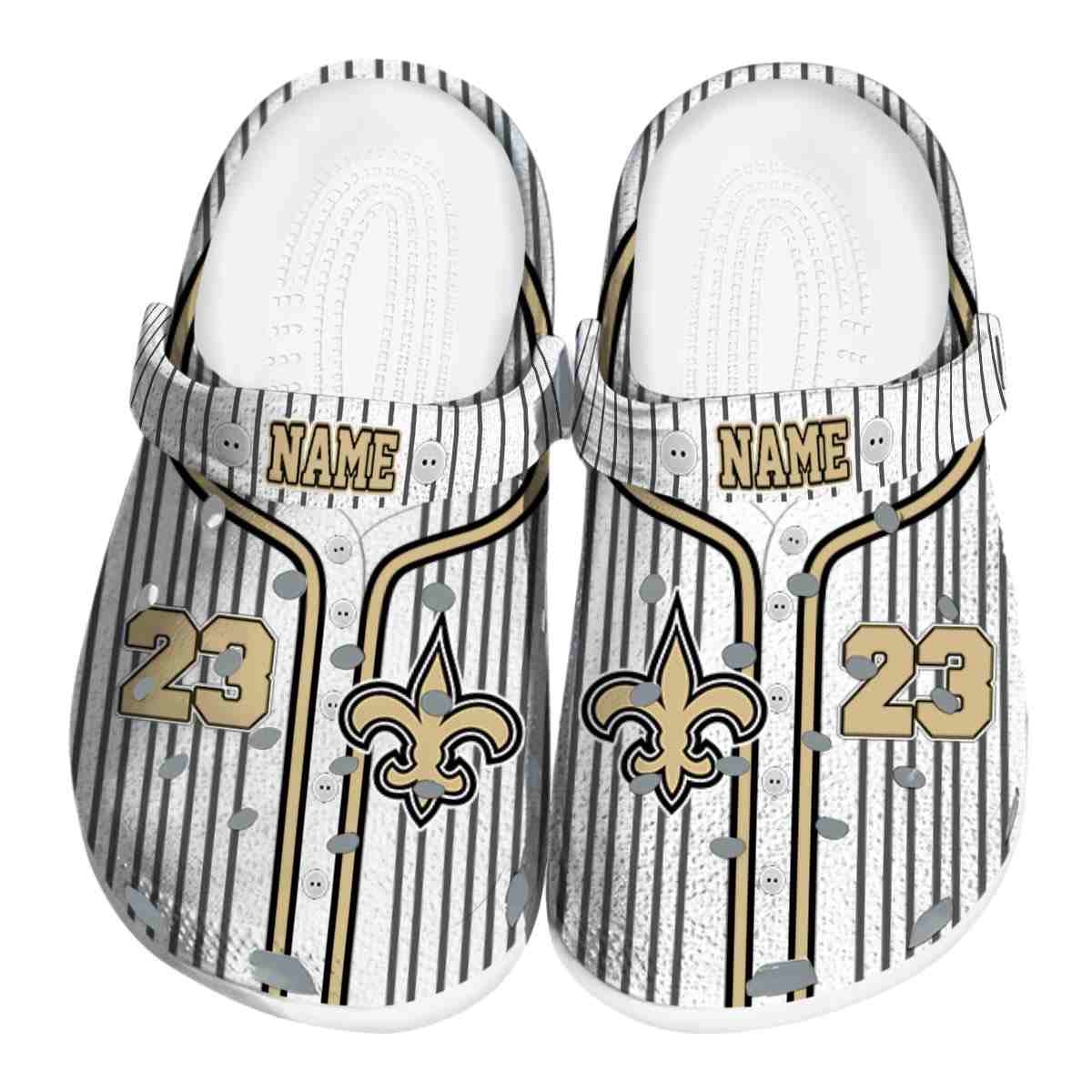 New Orleans Saints NFL Sport Crocs Crocband Clogs Shoes Comfortable For Men Women and Kids