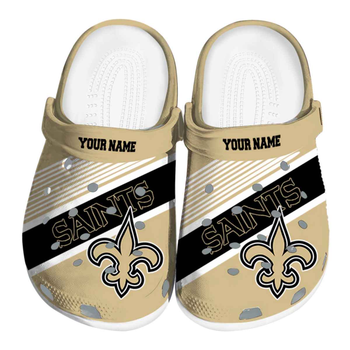 New Orleans Saints NFL Sport Crocs Crocband Clogs Shoes Comfortable For Men Women and Kids