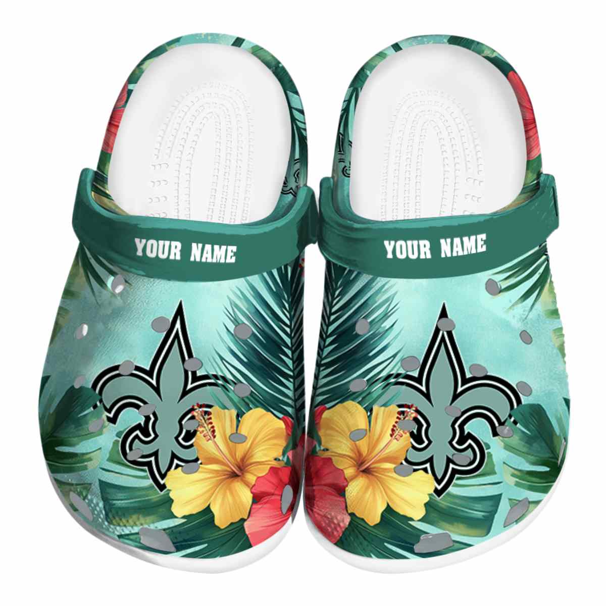 New Orleans Saints NFL Sport Crocs Crocband Clogs Shoes Comfortable For Men Women and Kids