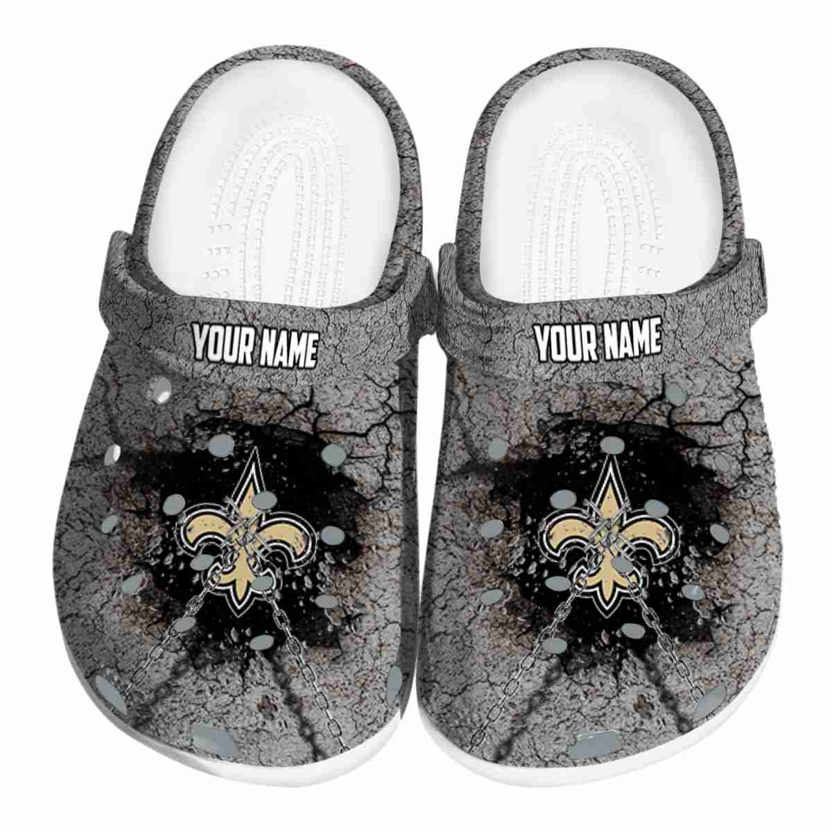 New Orleans Saints NFL Sport Crocs Crocband Clogs Shoes Comfortable For Men Women and Kids