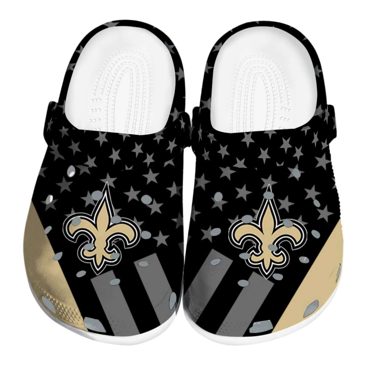 New Orleans Saints NFL Sport Crocs Crocband Clogs Shoes Comfortable For Men Women and Kids