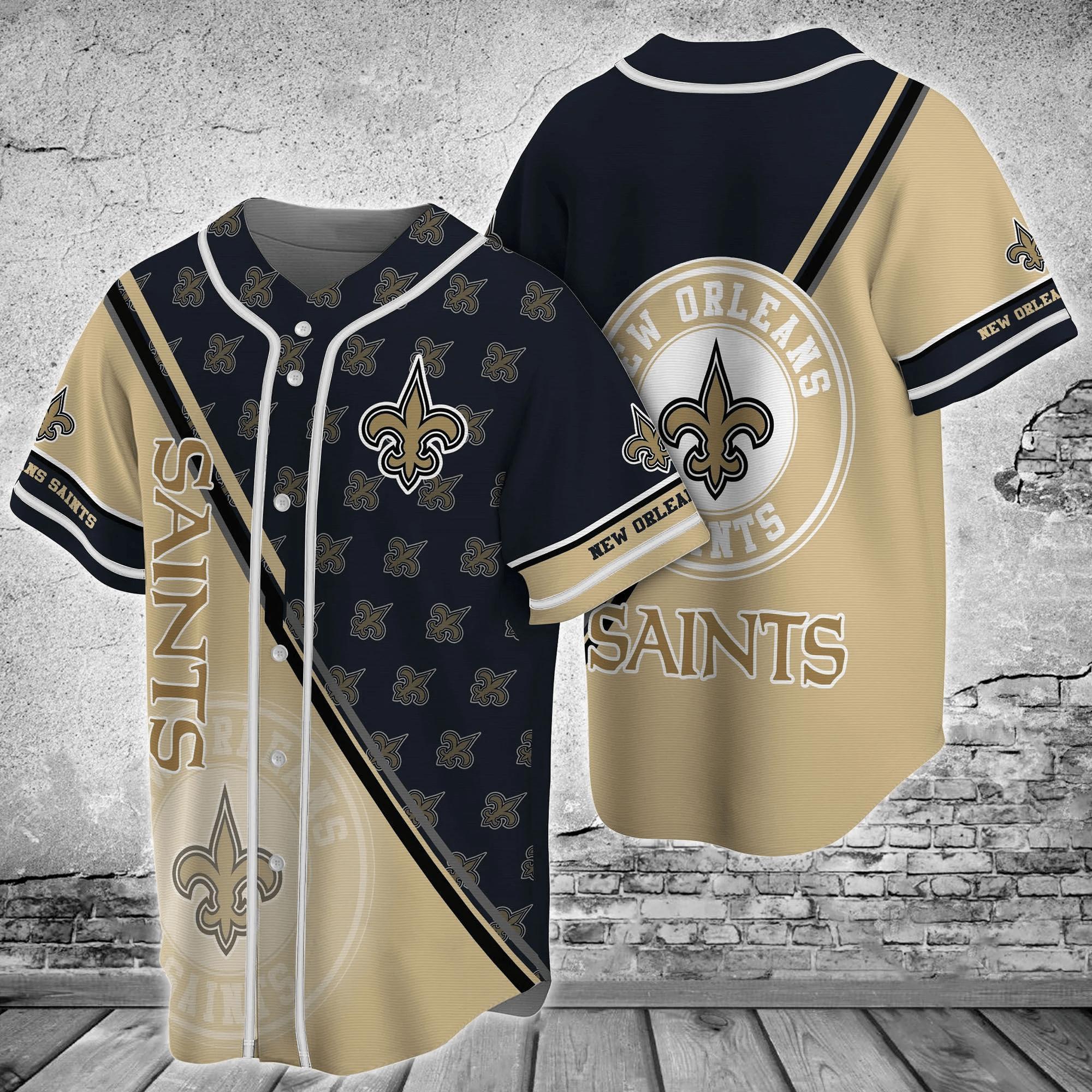 New Orleans Saints NLF Baseball Jersey Shirt Fvj01