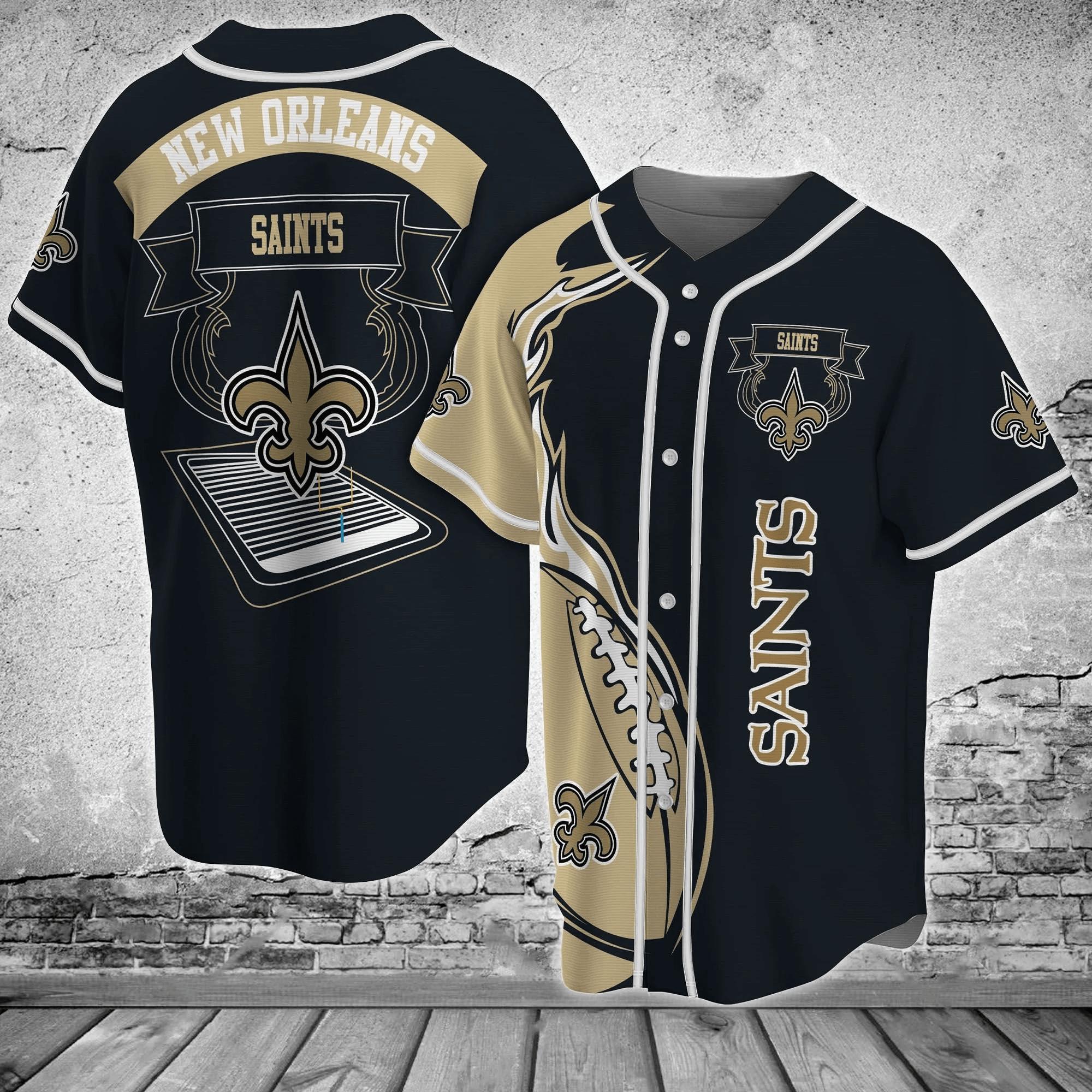 New Orleans Saints NLF Baseball Jersey Shirt Modern