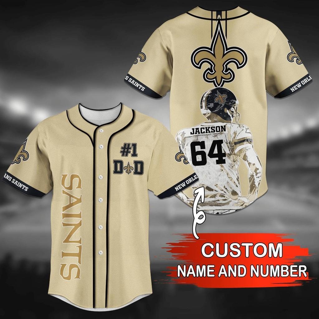 New Orleans Saints NLF Personalized Baseball Jersey Shirt