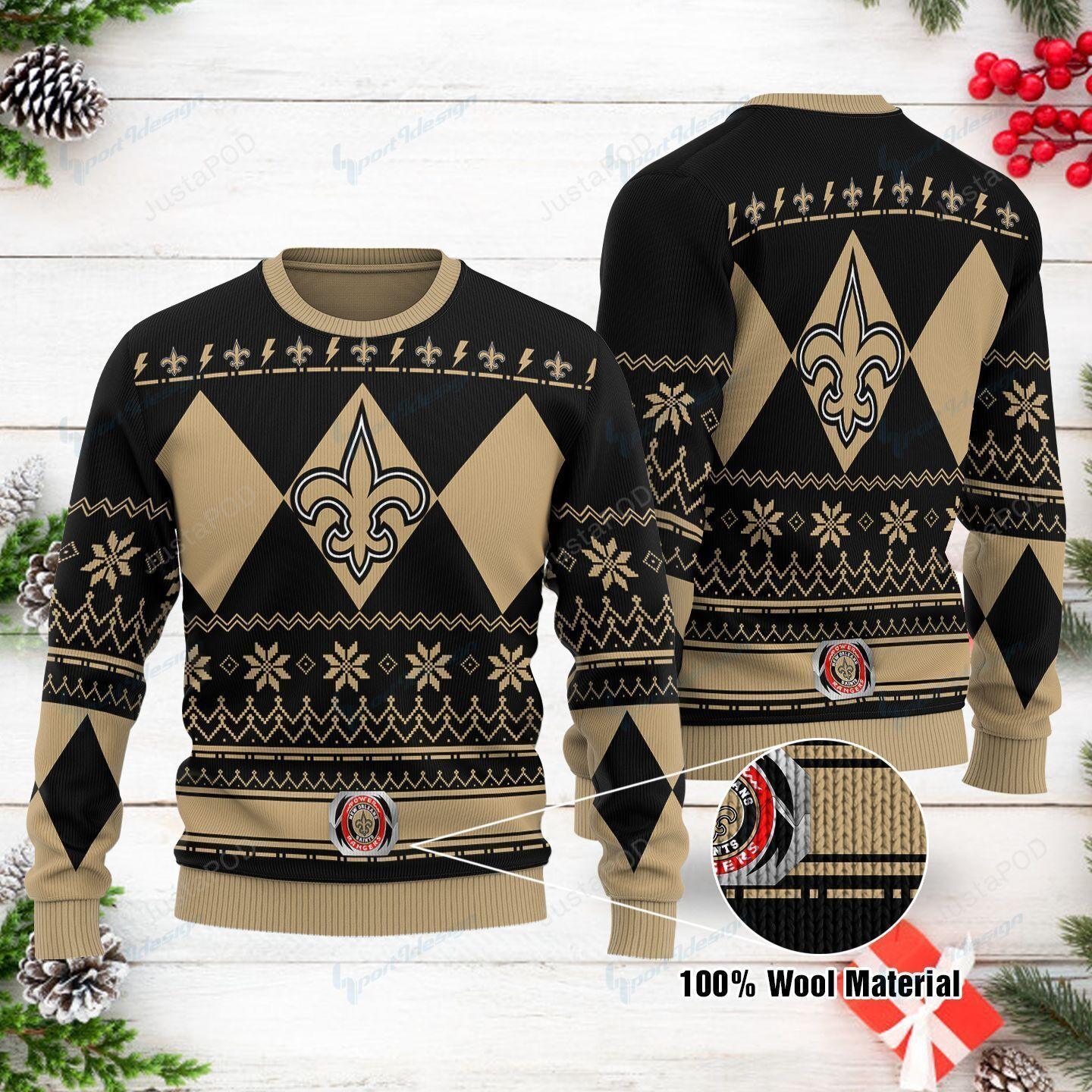 New Orleans Saints Ugly Christmas Sweater Adult 3D Funny Matching for family