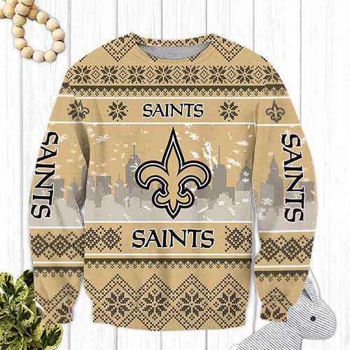 New Orleans Saints Ugly Christmas Sweater Adult 3D Funny Matching for family