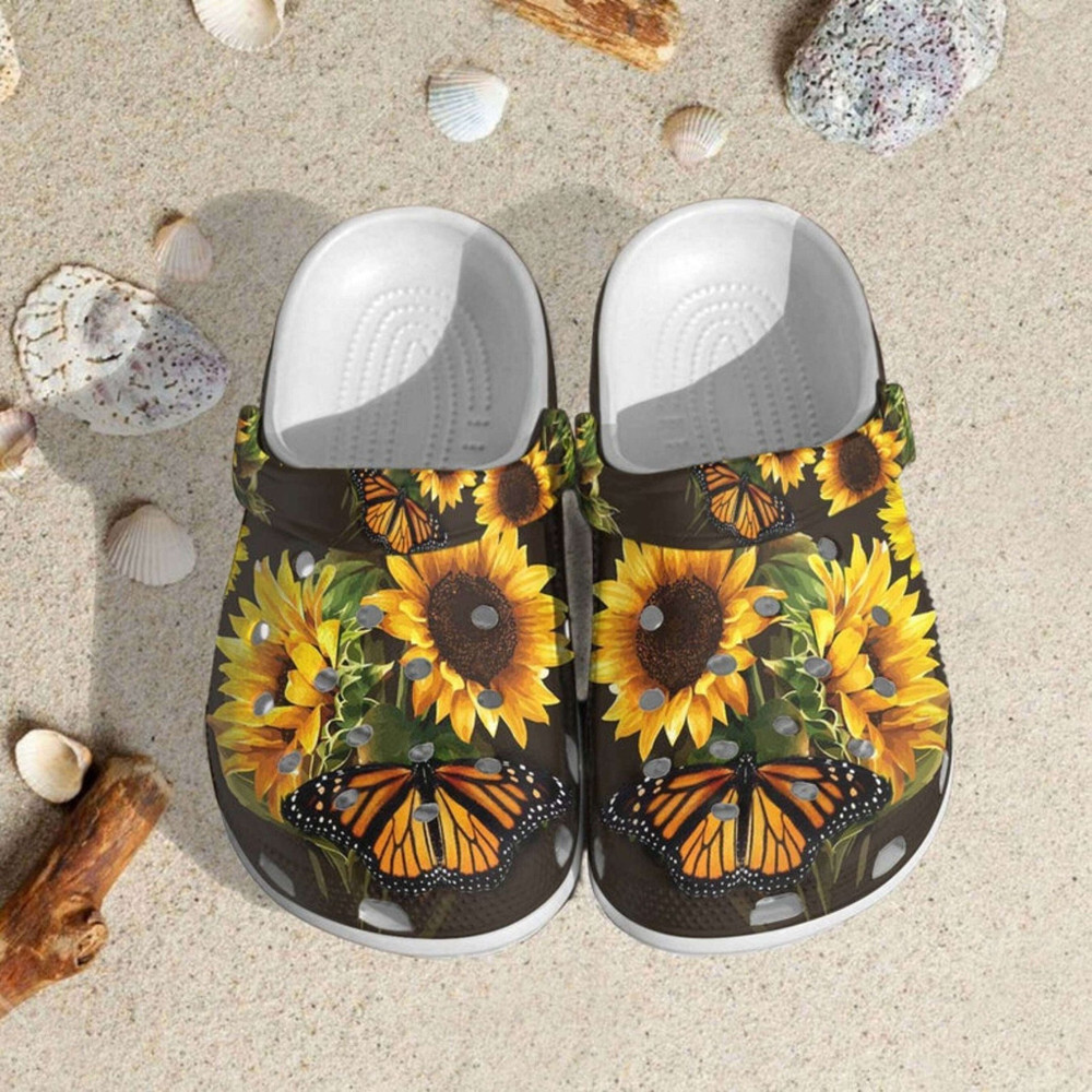 New Sunflowers Rubber clog Shoes Comfy Footwear