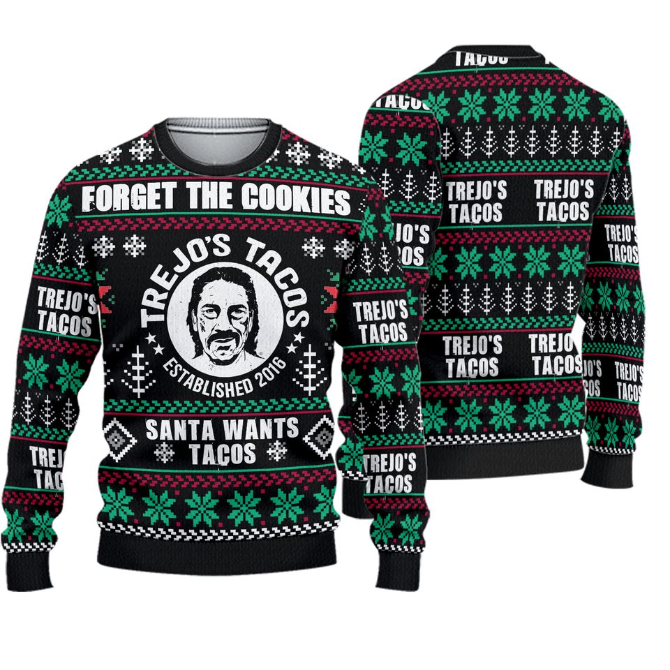 New Trejos Tacos Ugly Christmas Sweater