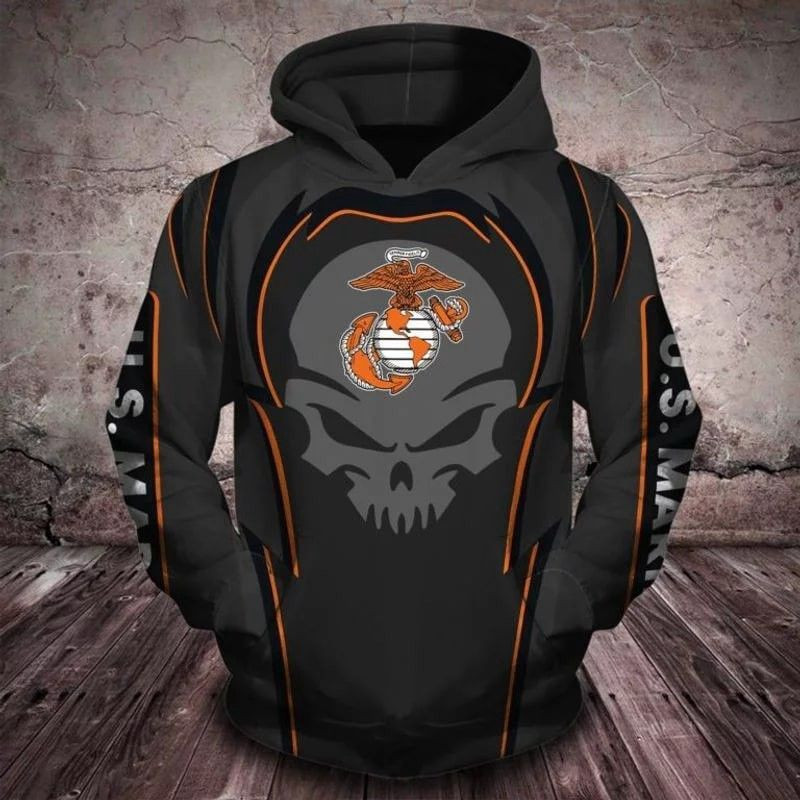 New U.S.Marine Veterans 3D All Over Print Hoodie, Zip Hoodie