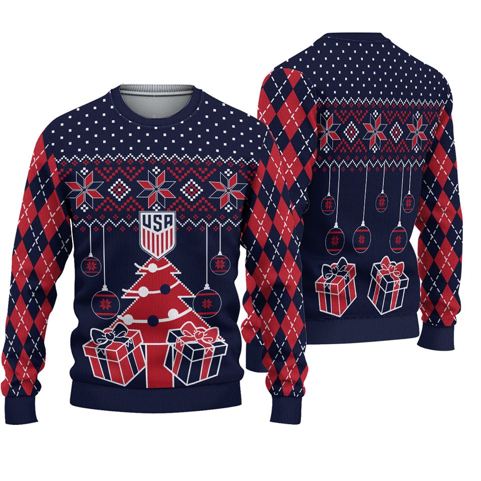 New USMNT Soccer 2022 World Cup Ugly 3D Sweater