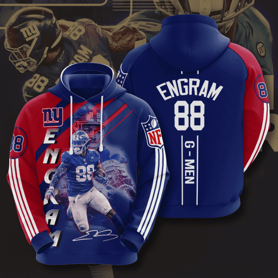 New York Giants 3D All Over Print Hoodie, Zip Hoodie