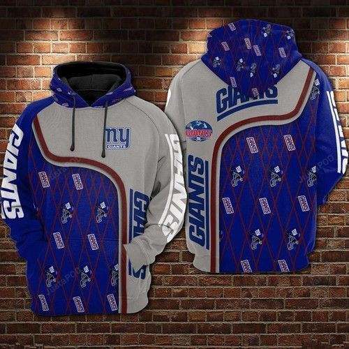 New York Giants 3D All Over Print Hoodie, Zip Hoodie