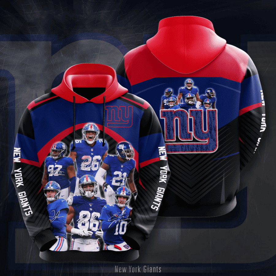 New York Giants 3D All Over Print Hoodie, Zip Hoodie