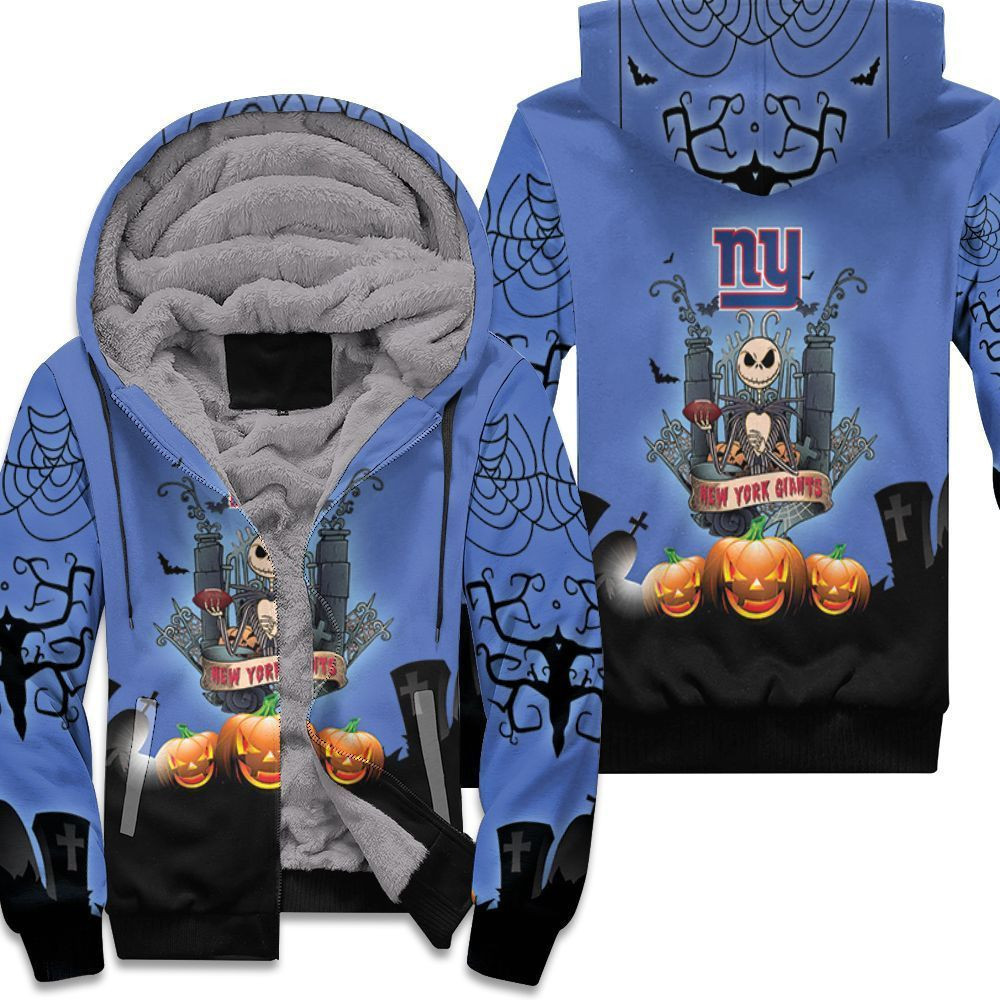 New York Giants And Jack Skellington 3D All Over Print Hoodie, Zip Hoodie