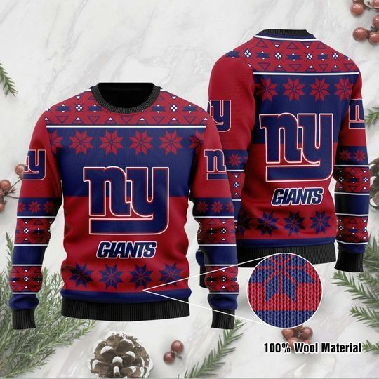 New York Giants Christmas For Fans Ugly Christmas Sweater Adult 3D Funny Matching for family