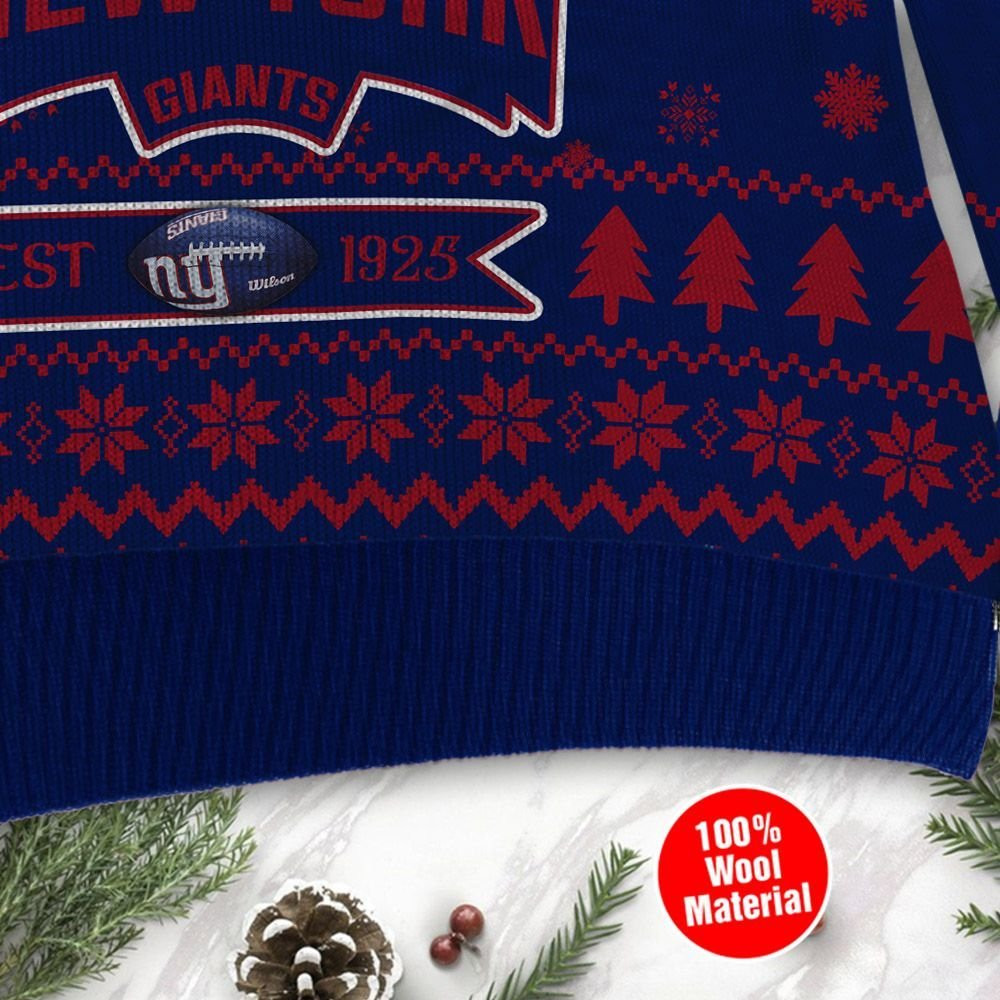 New York Giants Cute Baby Yoda Grogu Ugly Christmas Sweater Adult 3D Funny Matching for family - Image 4