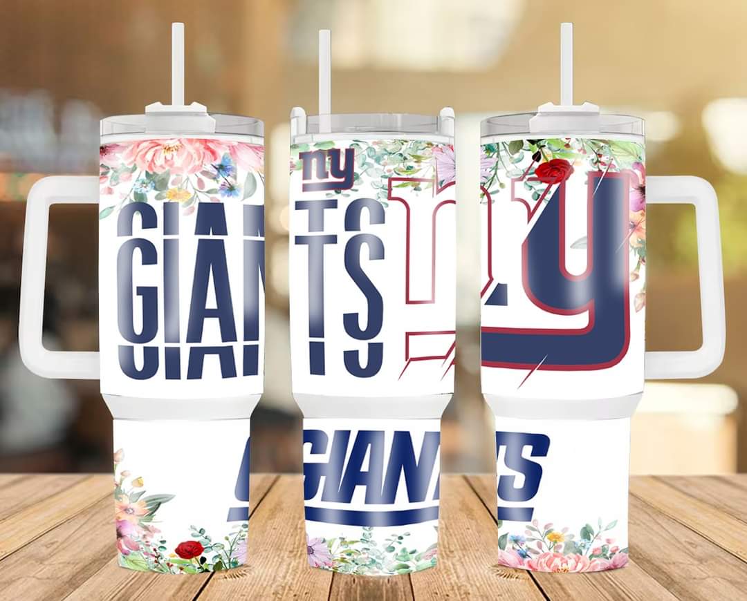 New York Giants Floral NFL Custom Stanley Cup 40 oz 30 oz Tumbler With HandleTVC2301232