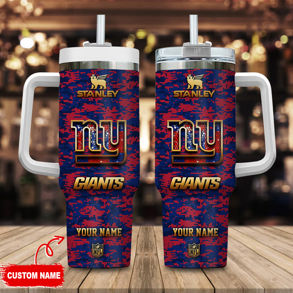New York Giants NFL Camouflage Golden Logo Custom Stanley Cup 40 oz 30 oz Tumbler With HandleTVC2301111